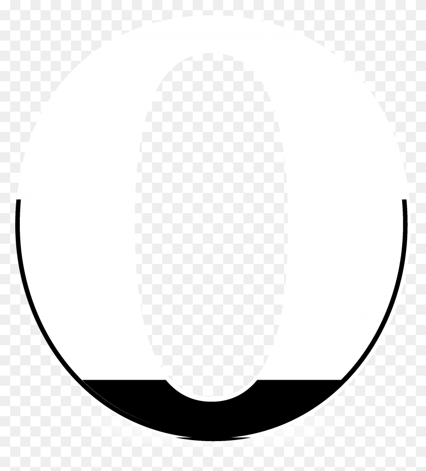2400x2671 Opera Logo Black And White Crescent, Number, Symbol, Text HD PNG Download
