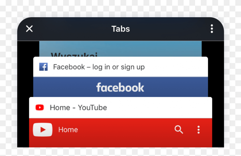 935x581 Opera Touch Tabs Facebook, Текст, Число, Символ Hd Png Скачать