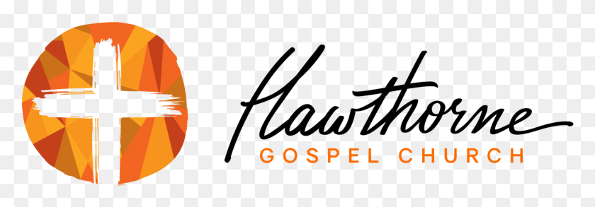 1418x424 Operation Christmas Child Logo Hawthorne Gospel Church Logo, Text, Cross, Symbol HD PNG Download