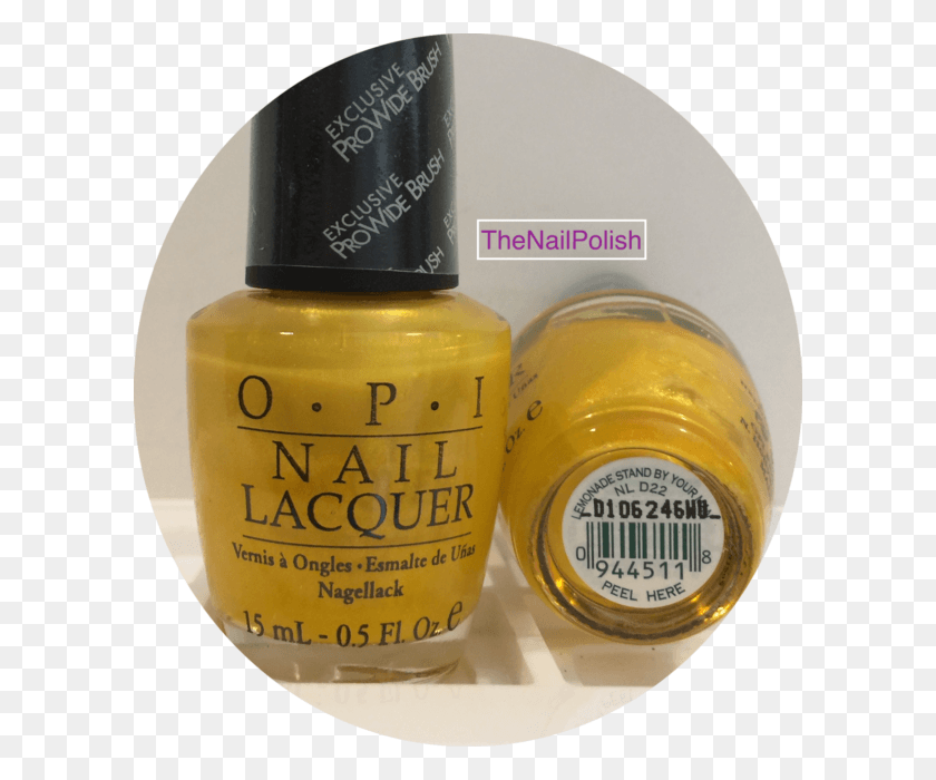 600x640 Opi Nail Polish Lacquer Lemonade Stand By Your Man Nail Polish, Cosmetics, Bottle, Milk HD PNG Download