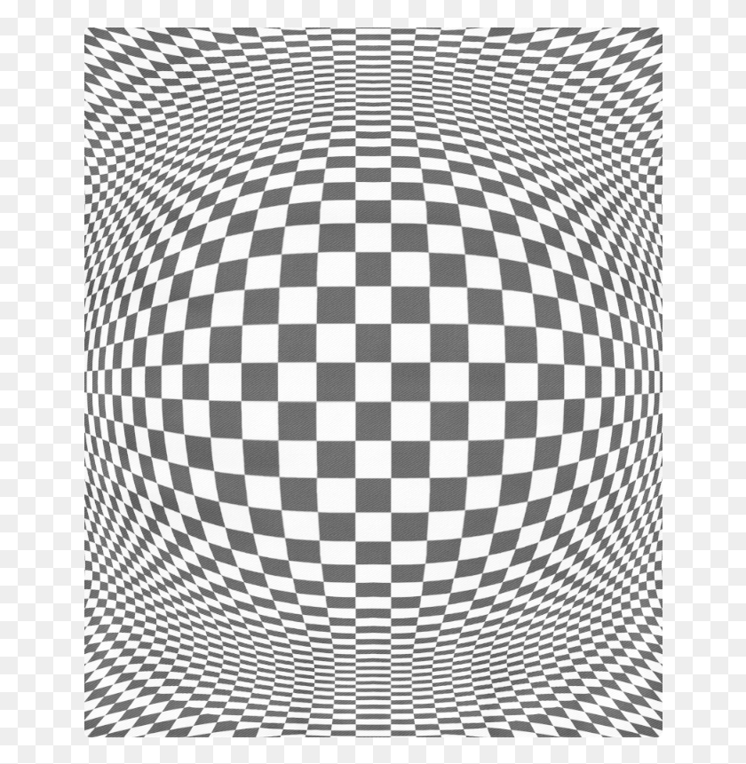 652x801 Optical Illusion Checkers Duvet Cover 86 X70 Black And White Perception, Rug, Spiral, Texture HD PNG Download