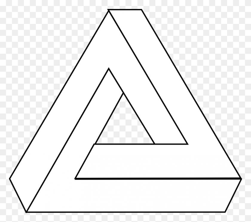 822x720 Descargar Png / Triángulo De Ilusión Óptica Forma De Rompecabezas Forma De Triángulo Equilátero Geométrico, Alfombra Hd Png