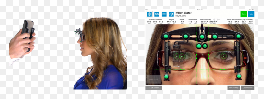 1024x338 Optikam Digital Eye Measurements Blond, Person, Human, Glasses HD PNG Download