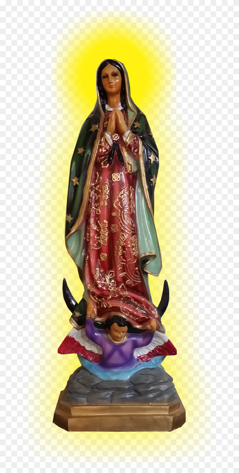 683x1598 Oracin De La Virgen De Guadalupe Figurine, Clothing, Apparel, Sweets Hd Png