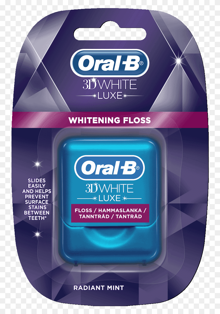 754x1140 Descargar Png Oral B 3D White Floss Oral B 3D Floss, Cosméticos, Botella Hd Png