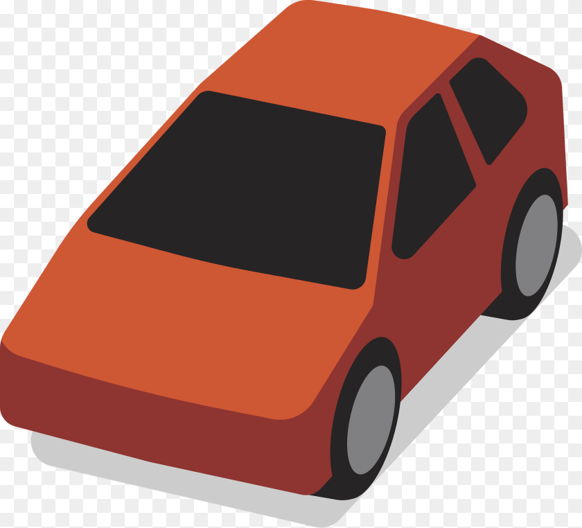 Orange 3d Car Clipart, First Aid, Transportation, Vehicle, Machine Sticker PNG