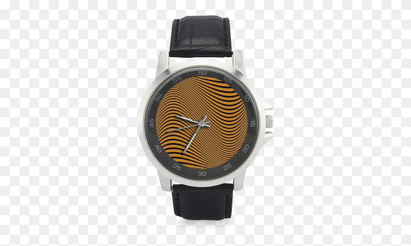 279x443 Orange And Black Wavy Lines Unisex Stainless Steel Pizza Watch, Wristwatch, Clock Tower, Tower HD PNG Download
