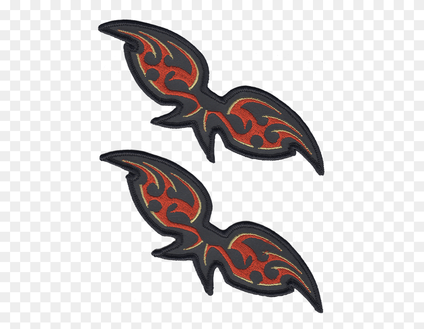 459x593 Orange And Gold Wings Reflective Embroidered Patch Eagle, Animal, Amphibian, Wildlife HD PNG Download