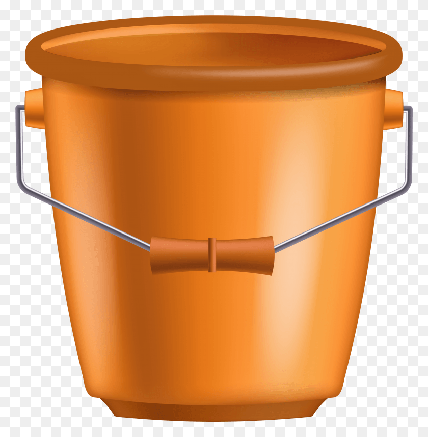 7691x7887 Orange Bucket Clipart HD PNG Download