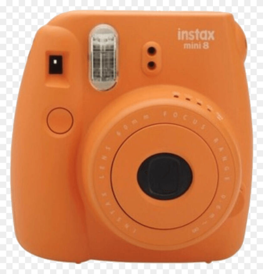 909x950 Orange Camera Polaroid Orangecamera Cute Aesthetic Polaroid Instax Mini 8 Orange, Electronics, Digital Camera HD PNG Download
