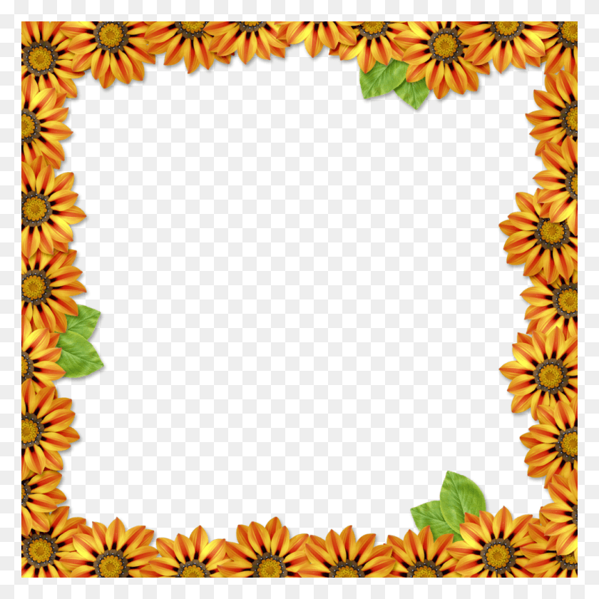 1024x1024 Orange Floral Border High Quality Image Portable Network Graphics, Wreath, Rug, Pattern HD PNG Download