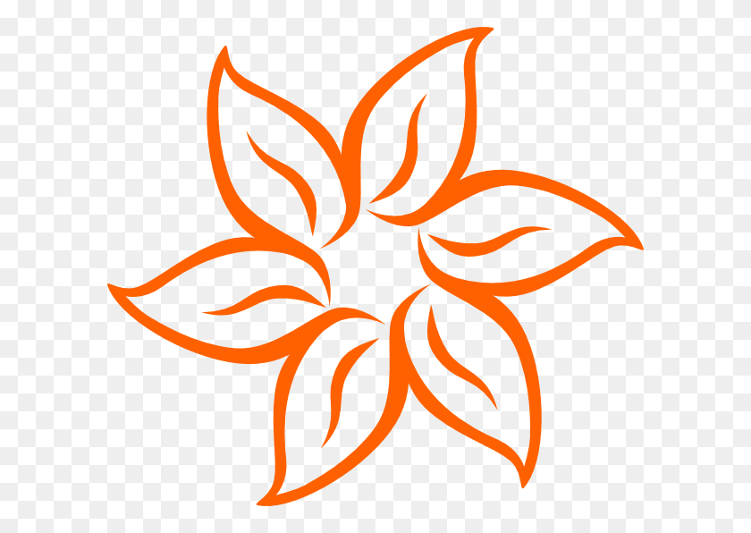 600x536 Orange Flower, Logo, Symbol, Trademark HD PNG Download