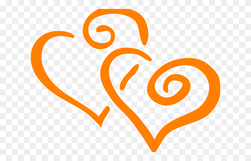 640x480 Orange Flower Clipart Orange Heart Clipart Golden Wedding Anniversary, Text, Label, Number HD PNG Download