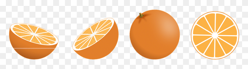 961x215 Orange Fruit Clipart Clementine Arancia Vettoriale, Plant, Food, Citrus Fruit HD PNG Download