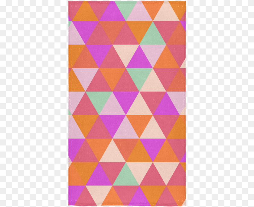 Orange Geometric Triangle Pattern Custom Towel 16 X28 Triangle, Home Decor, Rug, Smoke Pipe Clipart PNG