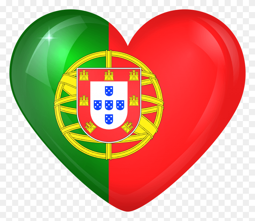 5760x4955 Orange Heart Clipart Portugal Flag Heart, Balloon, Ball, Diagram HD PNG Download
