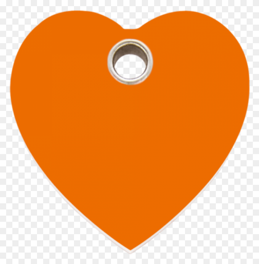 899x919 Orange Heart Plastic Pet Tag Orange Heart, Plectrum, Balloon, Ball HD PNG Download