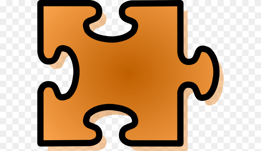 600x486 Orange Jigsaw Puzzle Piece Clip Art, Animal, Reptile, Snake, Game Clipart PNG