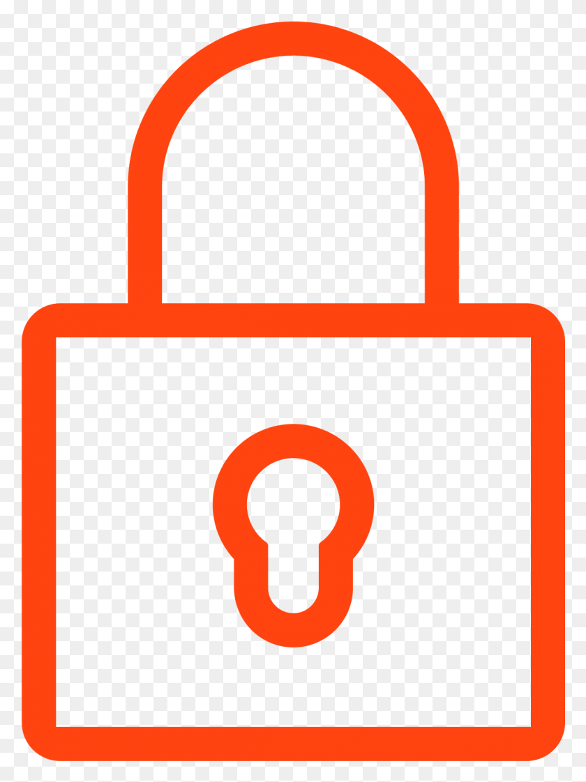 1131x1541 Orange Lock Icon For Seat Locking Hunting Chair Vector Graphics, Security, Lock, Combination Lock HD PNG Download