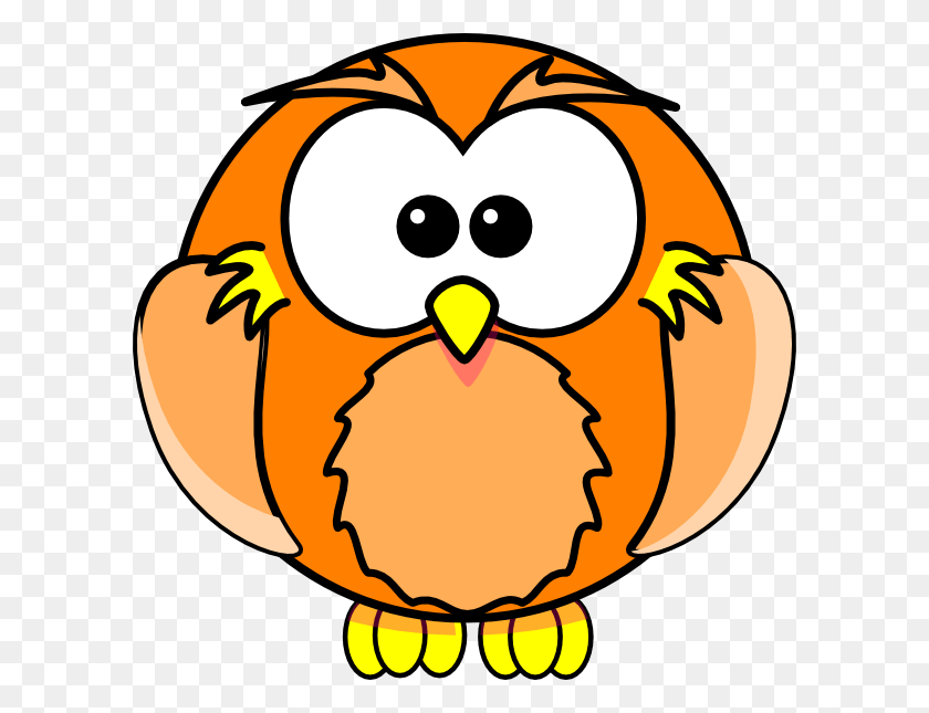 600x585 Orange Owl Clip Art At Clkercom Vector Online Royalty Orange Cartoon Owl, Animal, Bird, Angry Birds HD PNG Download