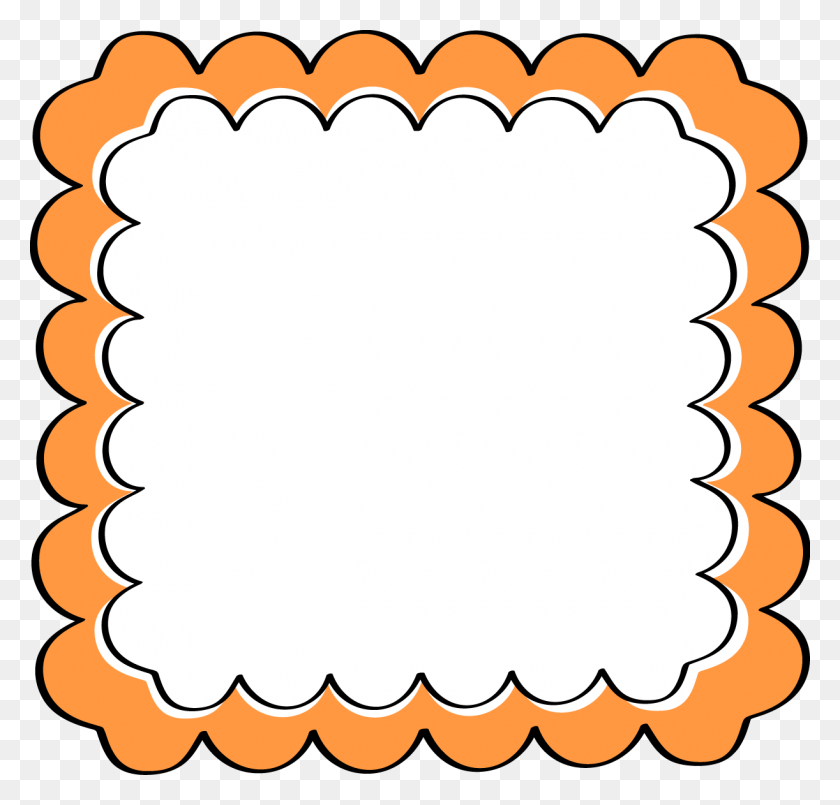 1222x1168 Orange Scalloped Frame Brown Frames Clipart, Pattern, Oval, Rug HD PNG Download