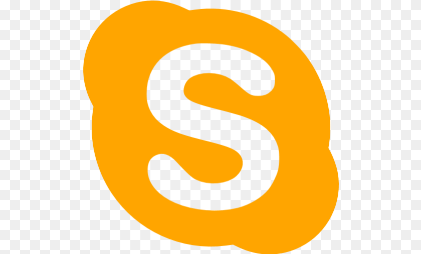 511x508 Orange Skype Icon Skype Icon Orange, Symbol, Text, Number Sticker PNG