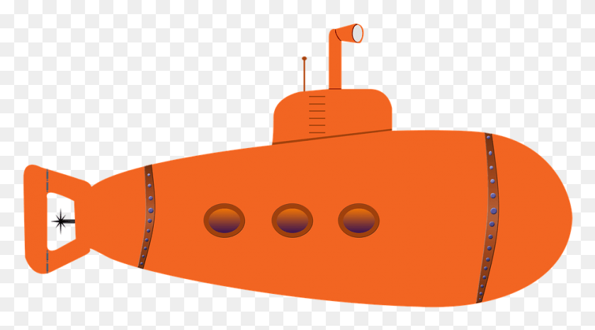 926x483 Оранжевая Подводная Лодка Подводная Лодка Прозрачная, Транспортное Средство, Транспорт Hd Png Скачать
