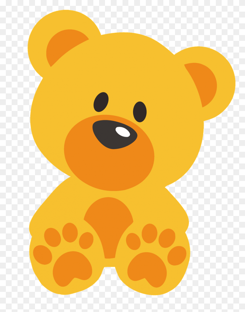 846x1095 Orange Teddy Bear Clipart Gold Teddy Bear Clipart, Toy, Piggy Bank, Figurine HD PNG Download