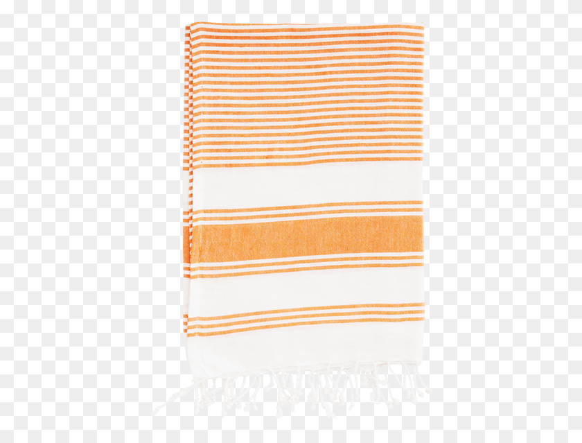 410x579 Orange Towel With White Stripes Beach Towel, Rug, Bath Towel, Blanket HD PNG Download