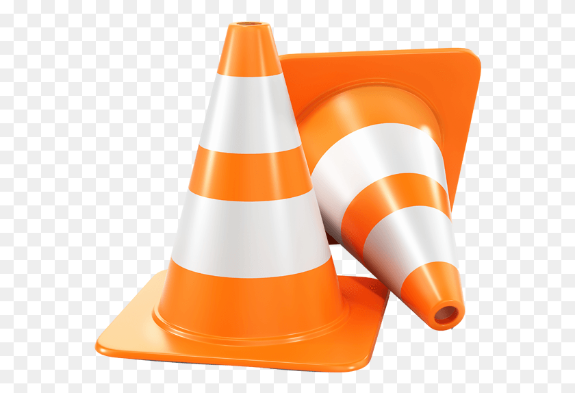 566x514 Orange Traffic Cones With Reflective Silver Stripes Rally Obedience, Cone HD PNG Download