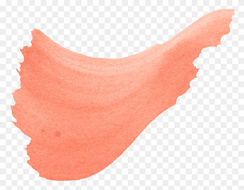 822x626 Оранжевый Акварельный Мазок Прозрачной Акварельной Кистью Клипарт, Природа, На Открытом Воздухе, Песок Hd Png Скачать