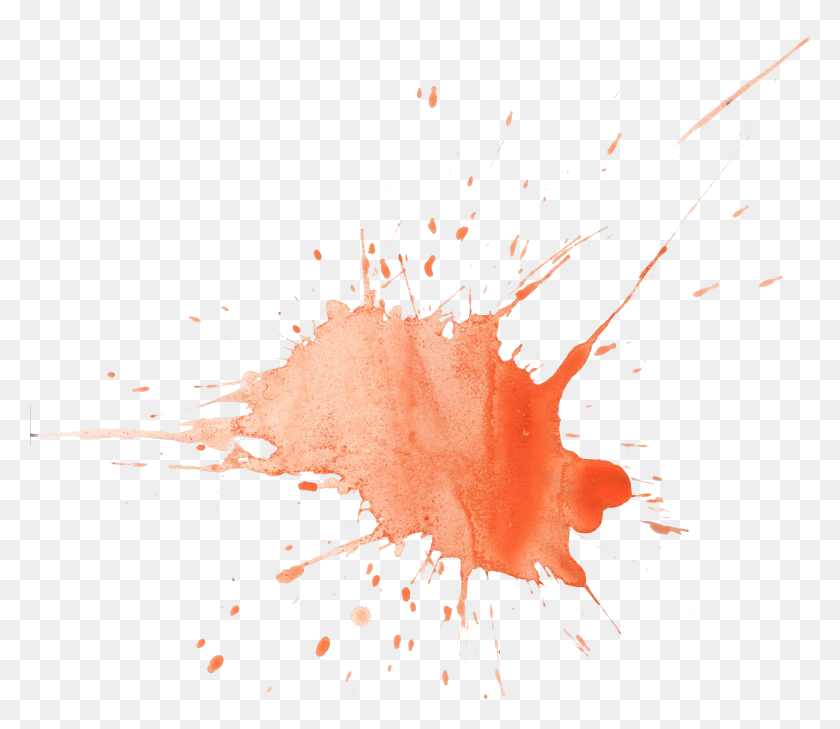 2497x2143 Orange Watercolor Splatter Transparent Watercolor Painting, Graphics, Stain HD PNG Download
