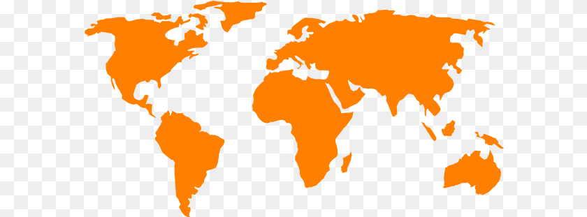 601x311 Orange World Map Clip Arts For Web Transparent Background High Resolution World Map, Chart, Plot, Atlas, Diagram PNG