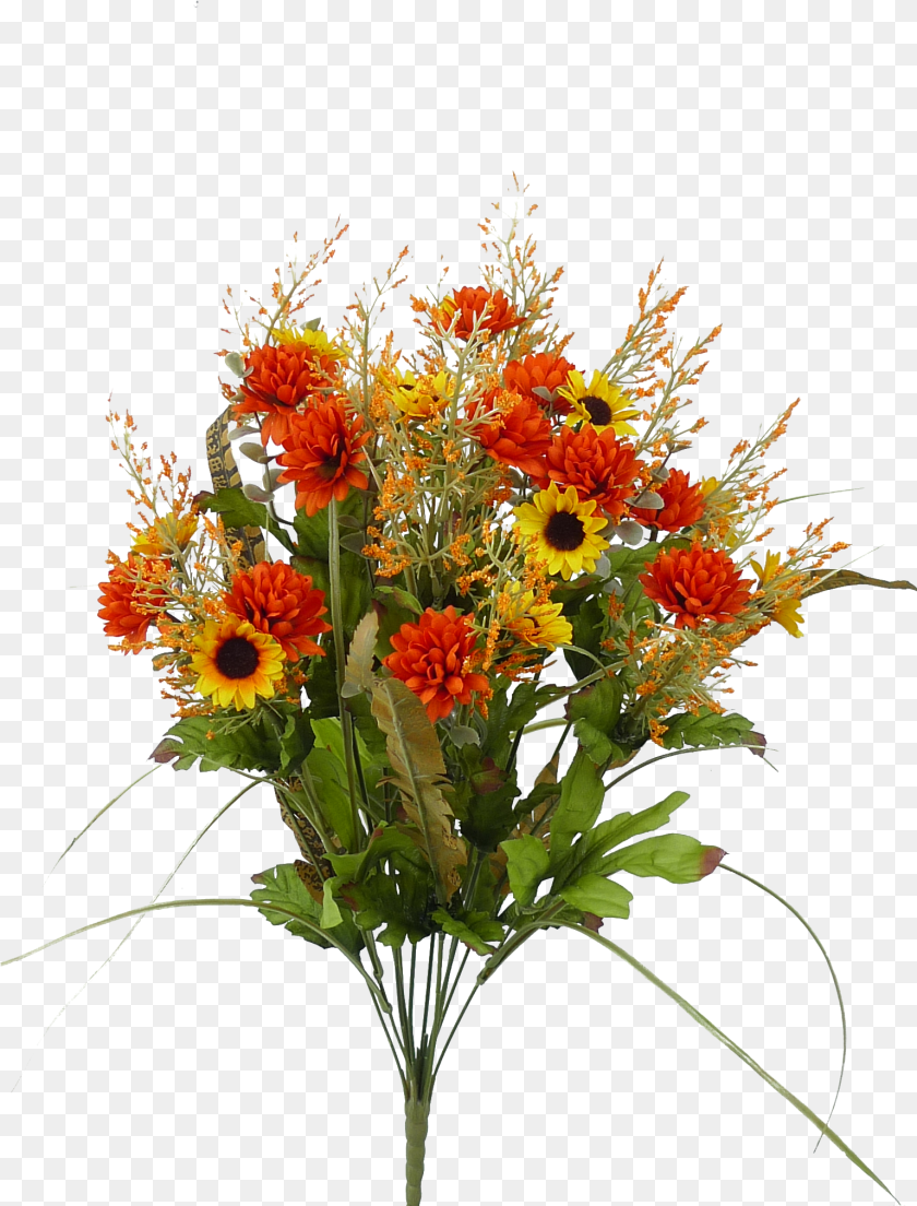 1537x2020 Orange Yellow Filler Flower Bush Bouquet, Flower Bouquet, Plant, Flower Arrangement, Daisy PNG