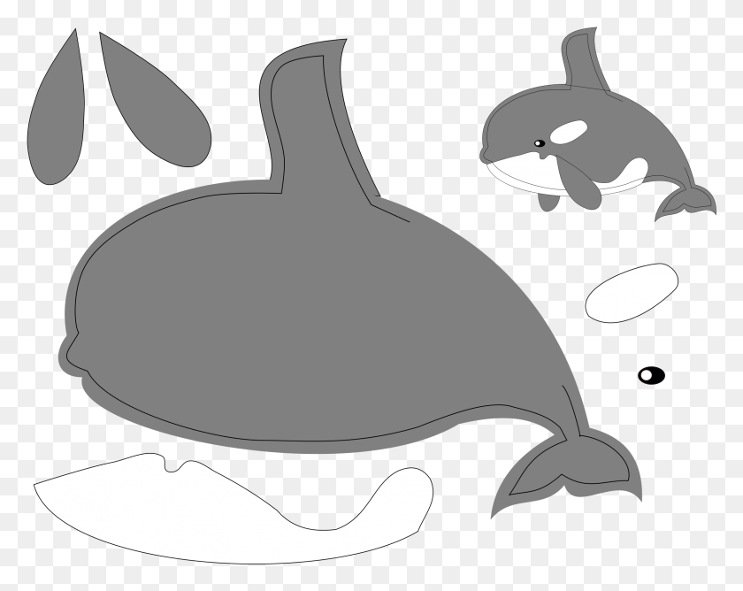 2268x1770 Orca Transparent Svg Felt Orca Whale Pattern, Animal, Mammal, Sea Life HD PNG Download