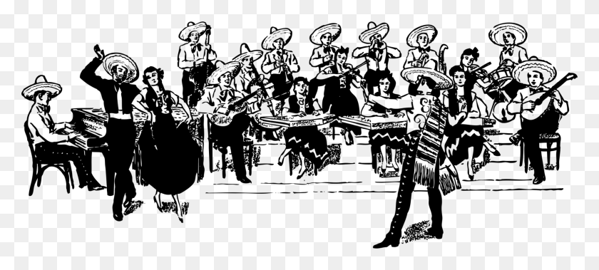 1833x750 Orchestra Drawing Conductor Orchestra Clip Art, Gray, World Of Warcraft HD PNG Download