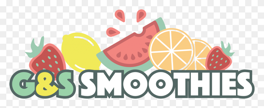 1400x514 Order From Gamps Smoothies Fruit Smoothies Logo, Plant, Food, Watermelon HD PNG Download