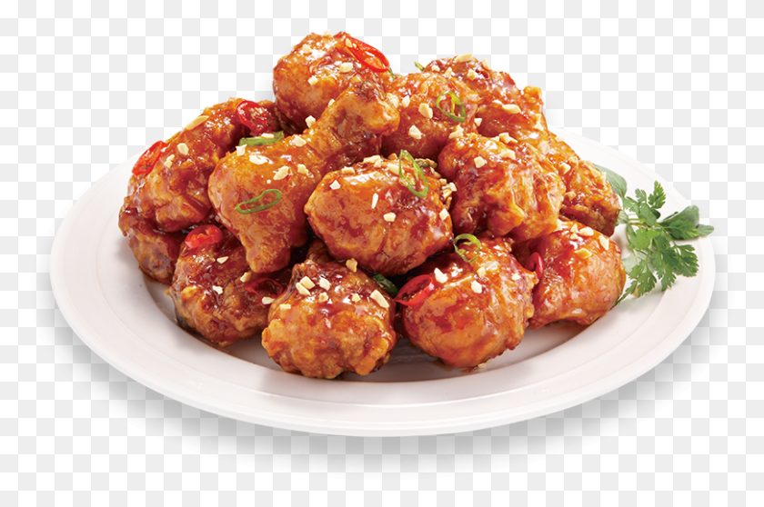 810x518 Order Online Korean Fried Chicken, Meatball, Food, Pork HD PNG Download