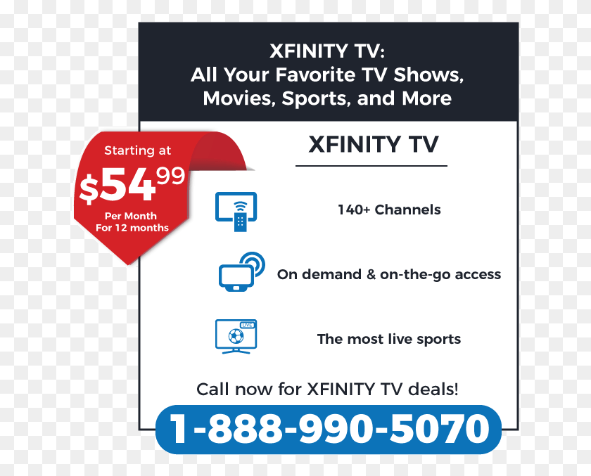 637x617 Order Xfinity Tv And Save Xfinity Bundles, Text, Document, Poster HD PNG Download