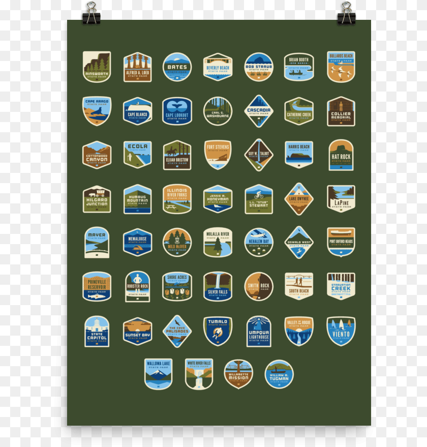 639x879 Oregon State Parks Framable Poster 18 X24 Oregon State Parks Pister, Badge, Logo, Symbol Sticker PNG