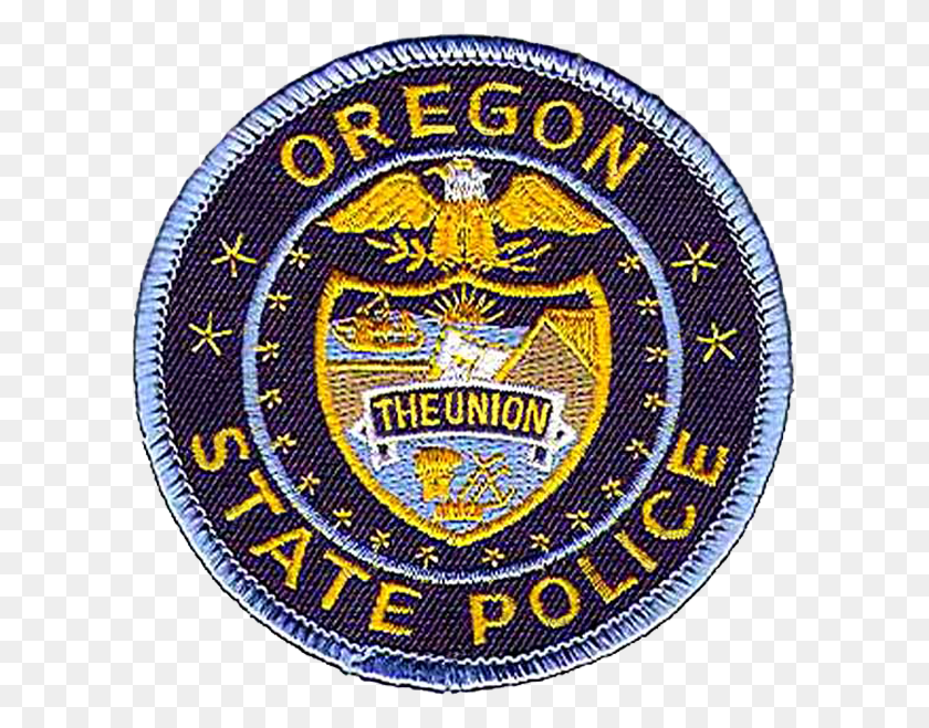 600x599 Descargar Png / Parche De La Policía Estatal De Oregon, Logotipo, Símbolo, Marca Registrada Hd Png