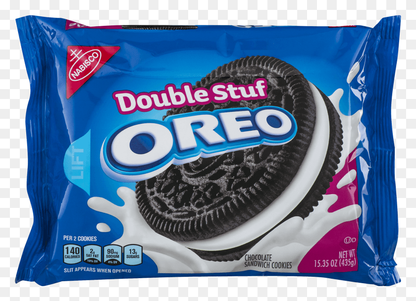 1801x1267 Oreo Clipart Two Oreo Double Stuf 15.35 Oz, Label, Text, Food HD PNG Download