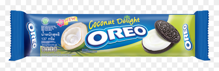 3046x832 Oreo Coconut Delight, Food, Bread, Sweets HD PNG Download
