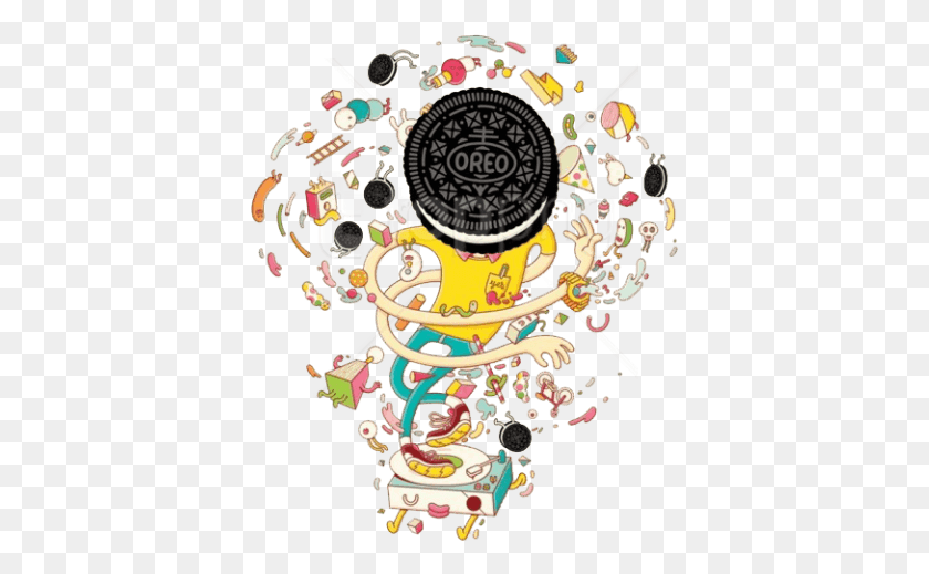 388x459 Oreo Images Background Oreo Wonderfilled Print Ad, Graphics, Doodle HD PNG Download