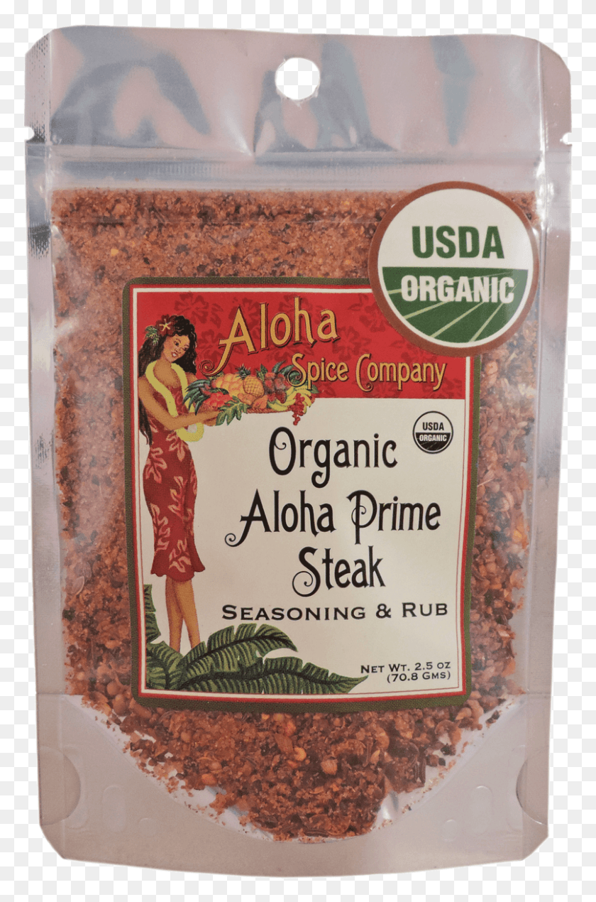 805x1249 Descargar Png Orgánica Aloha Prime Steak Rub Amp Condimento Certificación Orgánica, Persona, Humano, Planta Hd Png