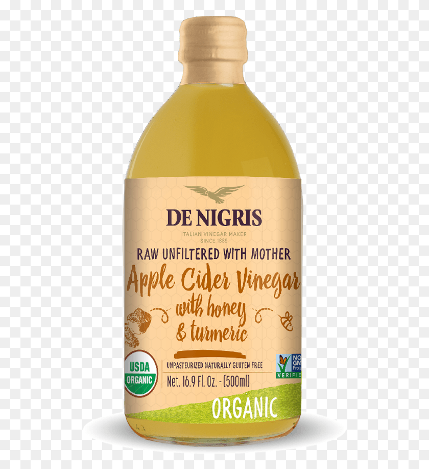 515x857 Organic Apple Cider Vinegar With Honey Amp Turmeric Oil Spoon, Bottle, Alcohol, Beverage HD PNG Download