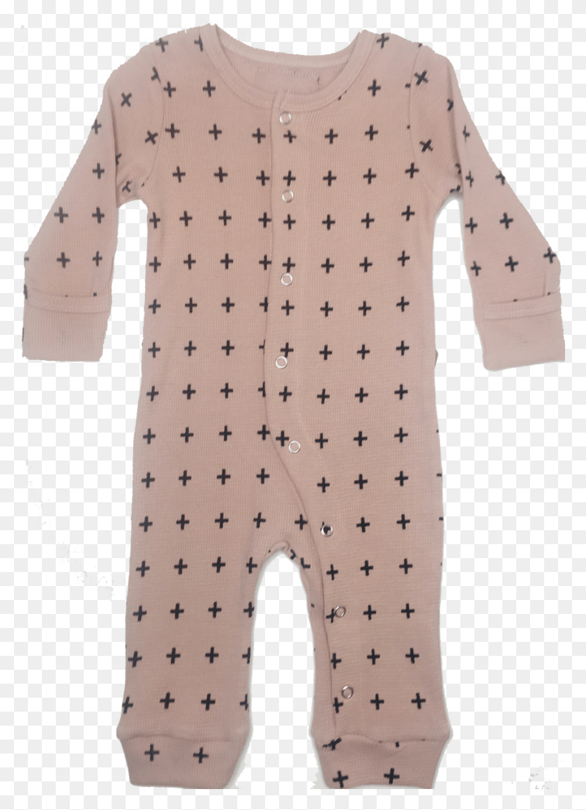906x1280 Organic Baby Girl Pink Swiss Cross Coverall Sale Polka Dot, Clothing, Apparel, Sleeve HD PNG Download
