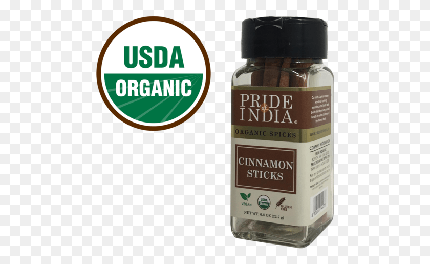 466x455 Organic Cinnamon Bark Whole Usda Organic, Food, Label, Text HD PNG Download