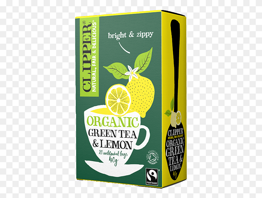 359x575 Organic Green Tea With Lemon Bags Clipper Green Tea Lemon, Plant, Bottle, Food HD PNG Download