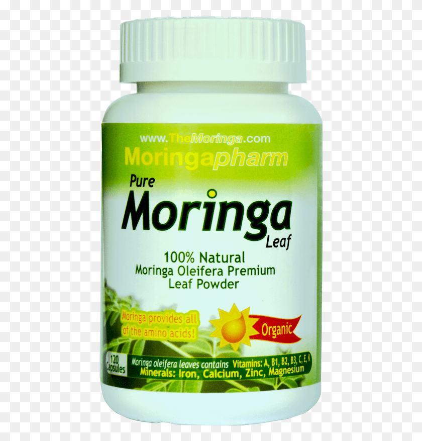 445x817 Organic Moringa Leaf Capsules Momordica Charantia, Plant, Bottle, Food HD PNG Download